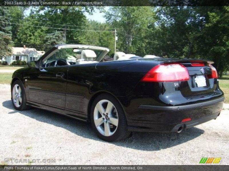 Black / Parchment/Black 2007 Saab 9-3 Aero Convertible
