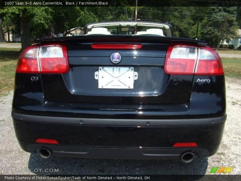 Black / Parchment/Black 2007 Saab 9-3 Aero Convertible