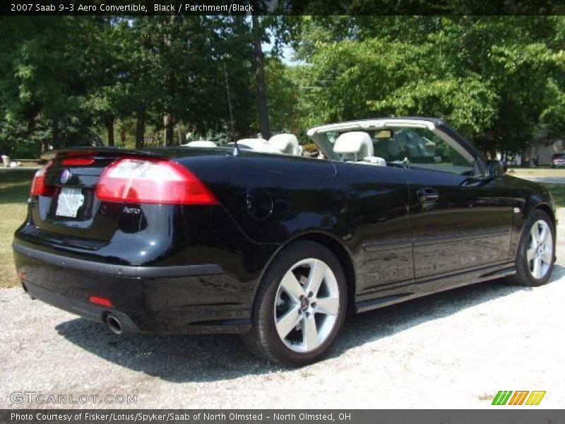 Black / Parchment/Black 2007 Saab 9-3 Aero Convertible