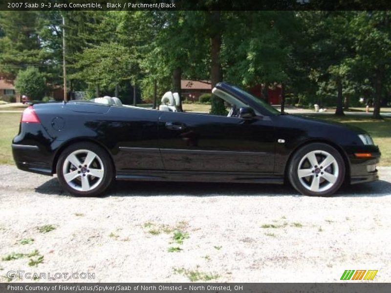 Black / Parchment/Black 2007 Saab 9-3 Aero Convertible