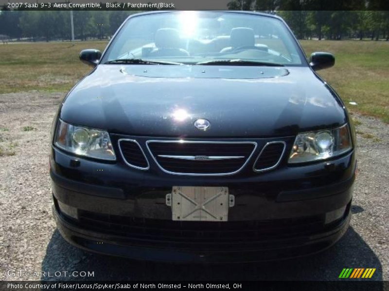 Black / Parchment/Black 2007 Saab 9-3 Aero Convertible