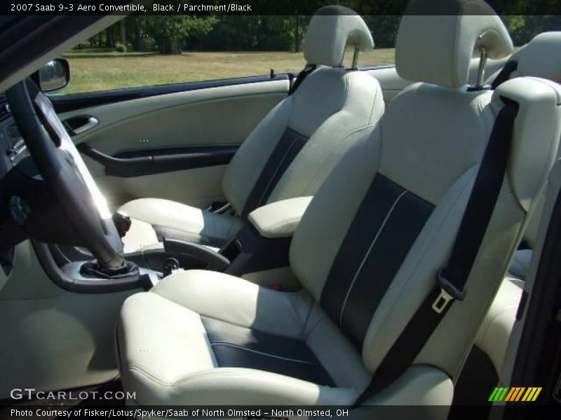 Black / Parchment/Black 2007 Saab 9-3 Aero Convertible