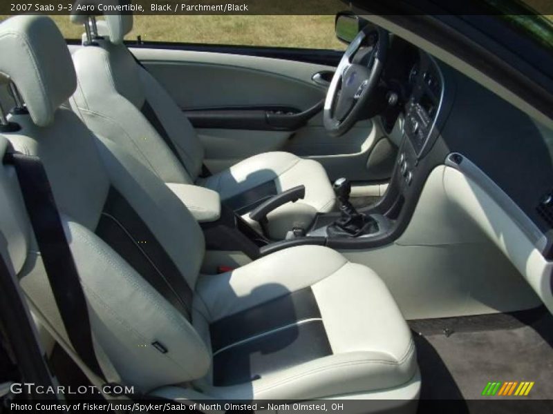 Black / Parchment/Black 2007 Saab 9-3 Aero Convertible