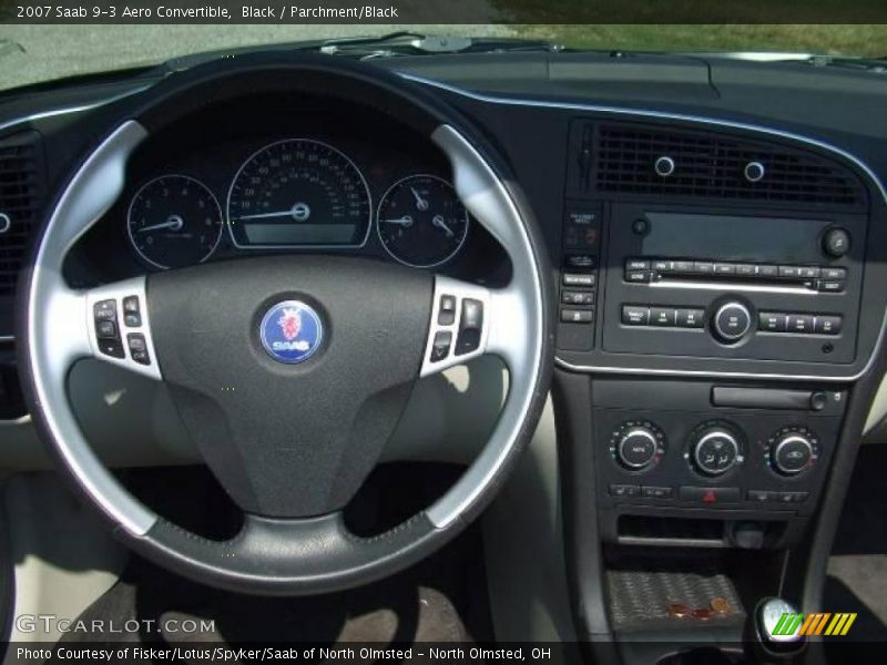 Black / Parchment/Black 2007 Saab 9-3 Aero Convertible