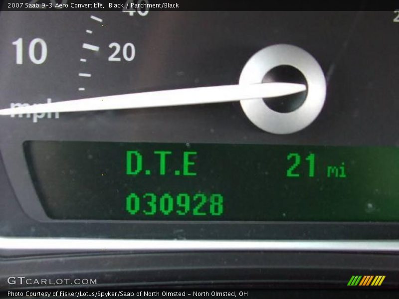 Black / Parchment/Black 2007 Saab 9-3 Aero Convertible