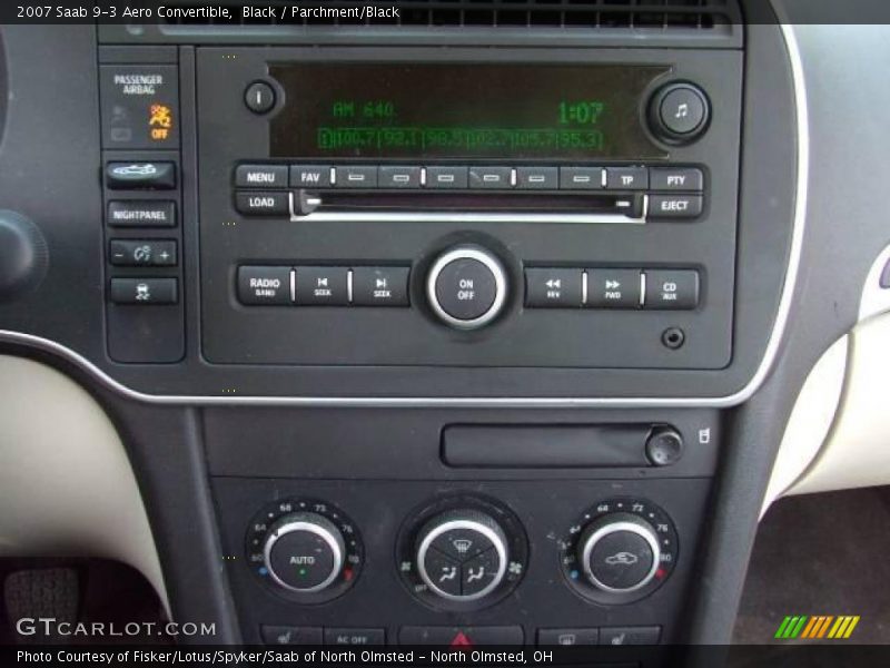 Black / Parchment/Black 2007 Saab 9-3 Aero Convertible