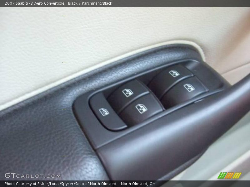 Black / Parchment/Black 2007 Saab 9-3 Aero Convertible