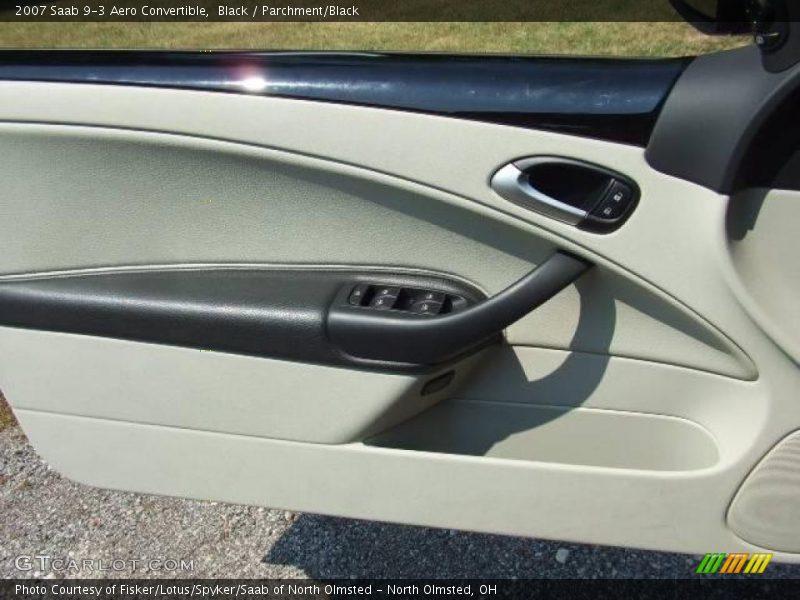Black / Parchment/Black 2007 Saab 9-3 Aero Convertible