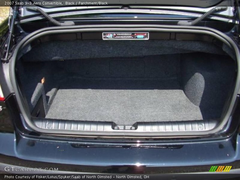 Black / Parchment/Black 2007 Saab 9-3 Aero Convertible