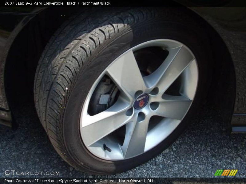 Black / Parchment/Black 2007 Saab 9-3 Aero Convertible