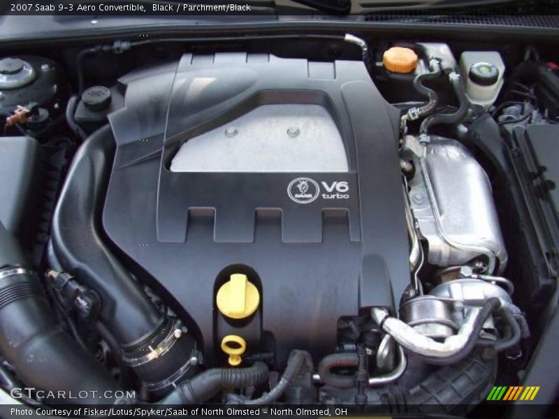 Black / Parchment/Black 2007 Saab 9-3 Aero Convertible