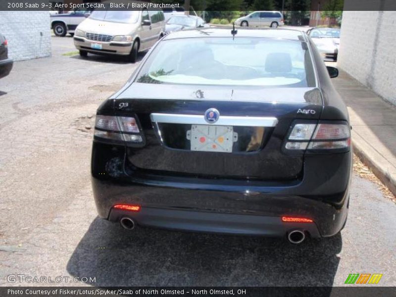 Black / Black/Parchment 2008 Saab 9-3 Aero Sport Sedan