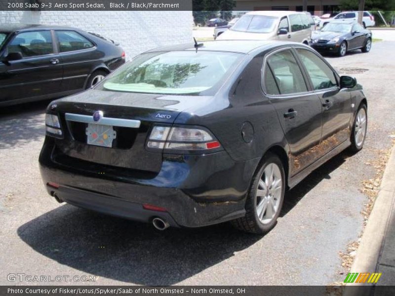 Black / Black/Parchment 2008 Saab 9-3 Aero Sport Sedan