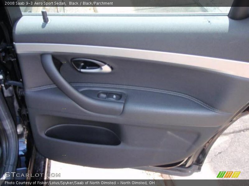 Black / Black/Parchment 2008 Saab 9-3 Aero Sport Sedan
