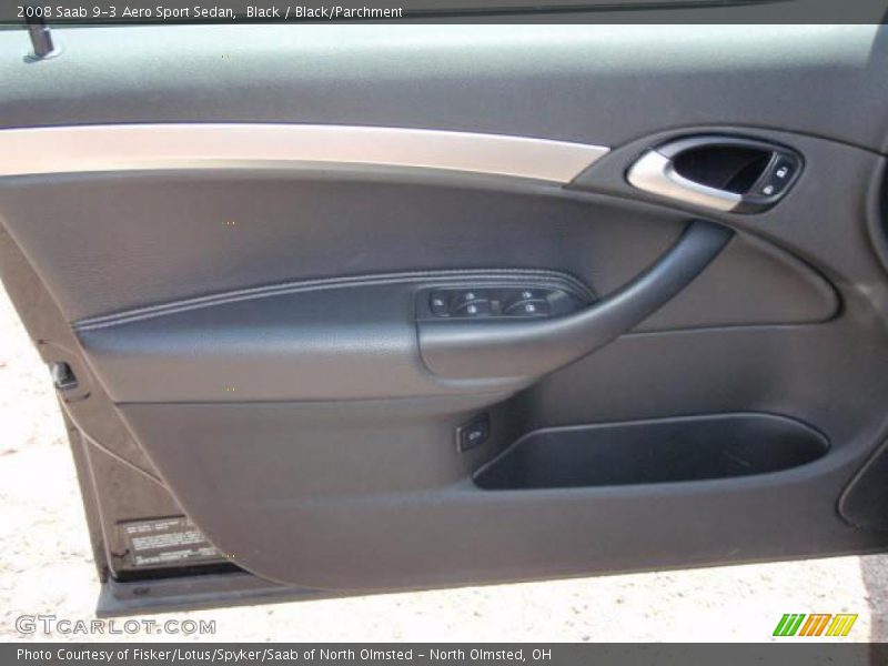 Black / Black/Parchment 2008 Saab 9-3 Aero Sport Sedan