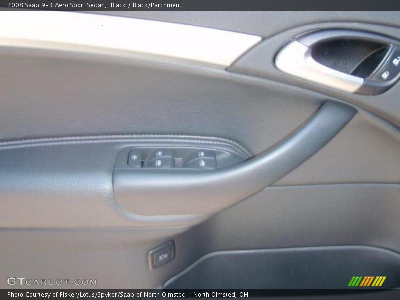 Black / Black/Parchment 2008 Saab 9-3 Aero Sport Sedan
