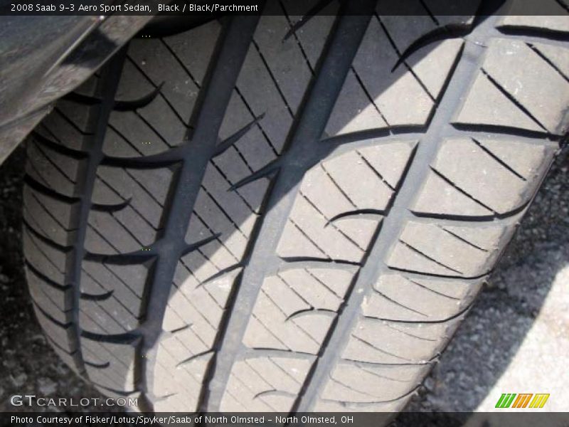 Black / Black/Parchment 2008 Saab 9-3 Aero Sport Sedan