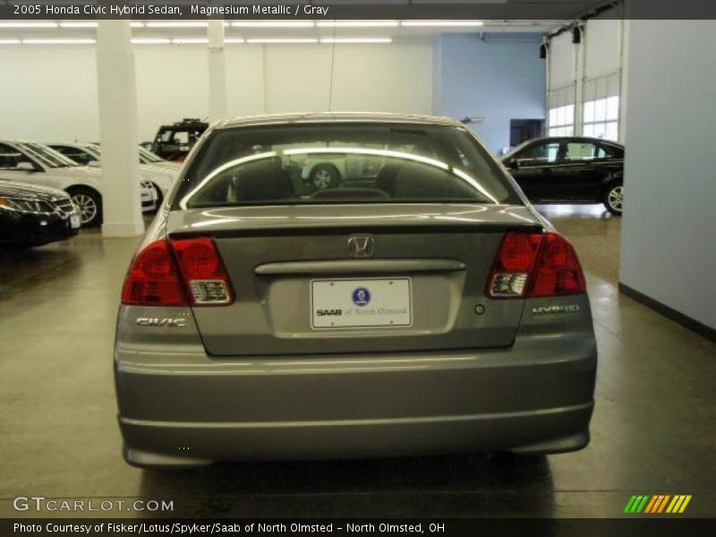 Magnesium Metallic / Gray 2005 Honda Civic Hybrid Sedan