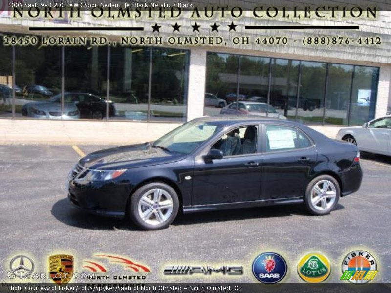 Jet Black Metallic / Black 2009 Saab 9-3 2.0T XWD Sport Sedan