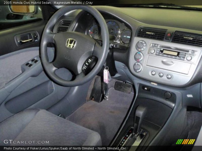 Magnesium Metallic / Gray 2005 Honda Civic Hybrid Sedan