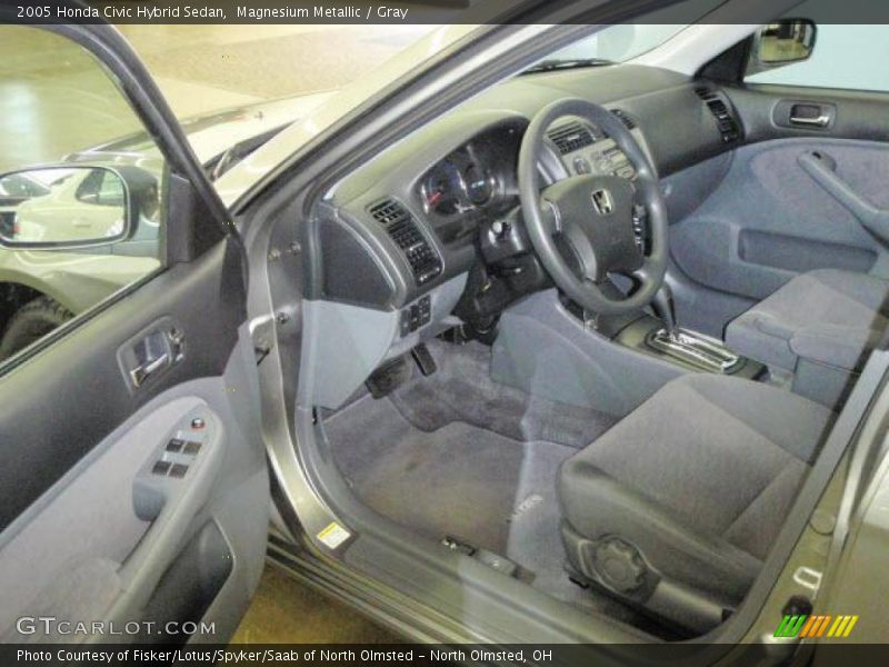 Magnesium Metallic / Gray 2005 Honda Civic Hybrid Sedan