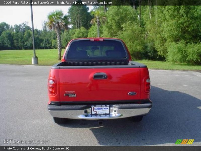 Bright Red / Medium Parchment Beige 2003 Ford F150 Lariat SuperCrew