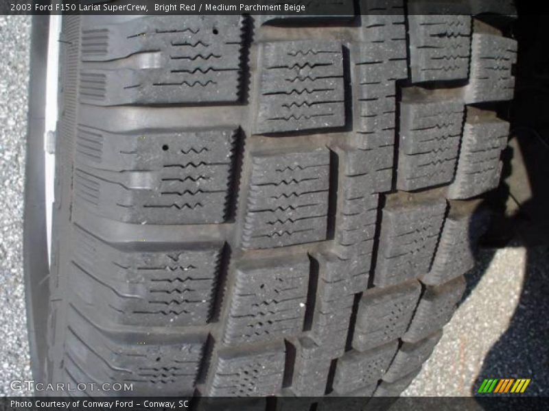 Bright Red / Medium Parchment Beige 2003 Ford F150 Lariat SuperCrew