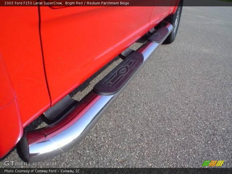 Bright Red / Medium Parchment Beige 2003 Ford F150 Lariat SuperCrew