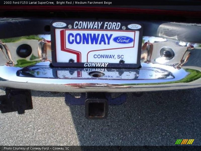 Bright Red / Medium Parchment Beige 2003 Ford F150 Lariat SuperCrew