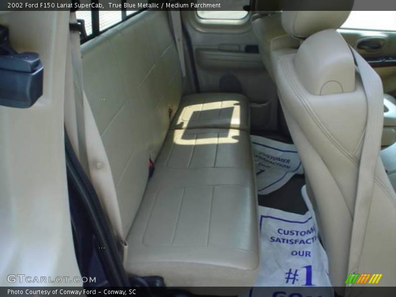 True Blue Metallic / Medium Parchment 2002 Ford F150 Lariat SuperCab