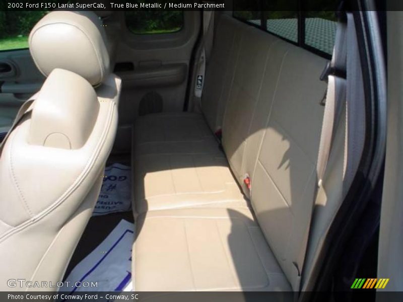 True Blue Metallic / Medium Parchment 2002 Ford F150 Lariat SuperCab