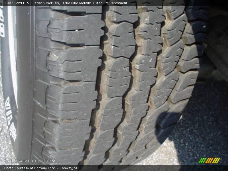 True Blue Metallic / Medium Parchment 2002 Ford F150 Lariat SuperCab