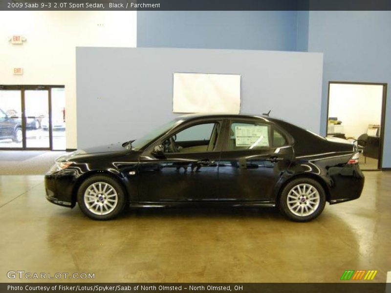Black / Parchment 2009 Saab 9-3 2.0T Sport Sedan