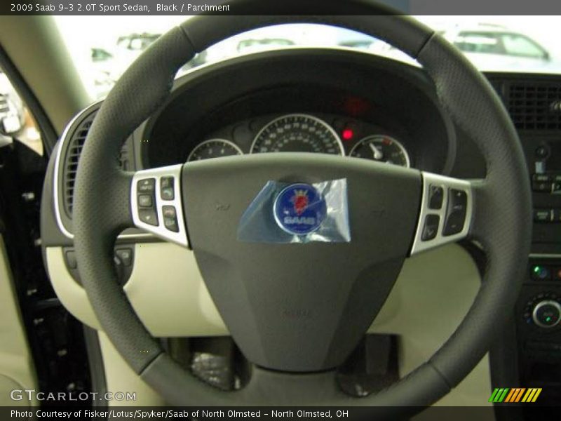 Black / Parchment 2009 Saab 9-3 2.0T Sport Sedan