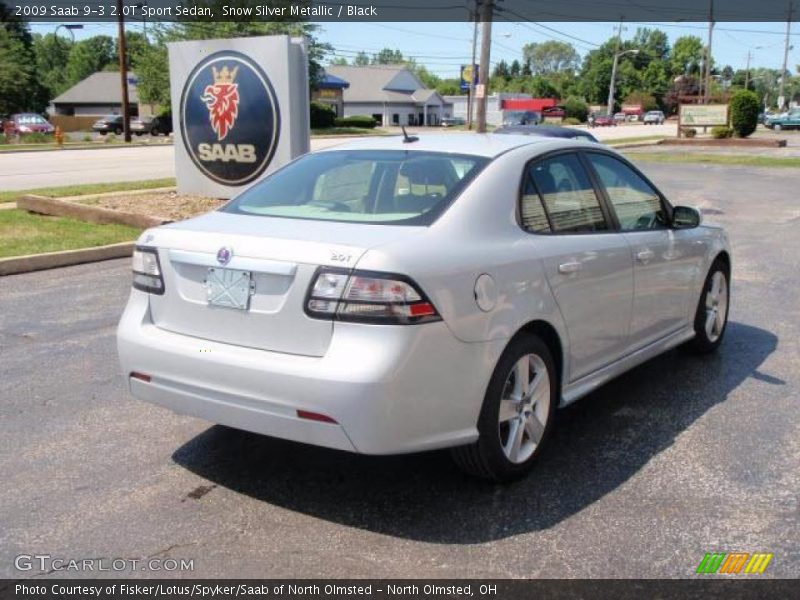 Snow Silver Metallic / Black 2009 Saab 9-3 2.0T Sport Sedan
