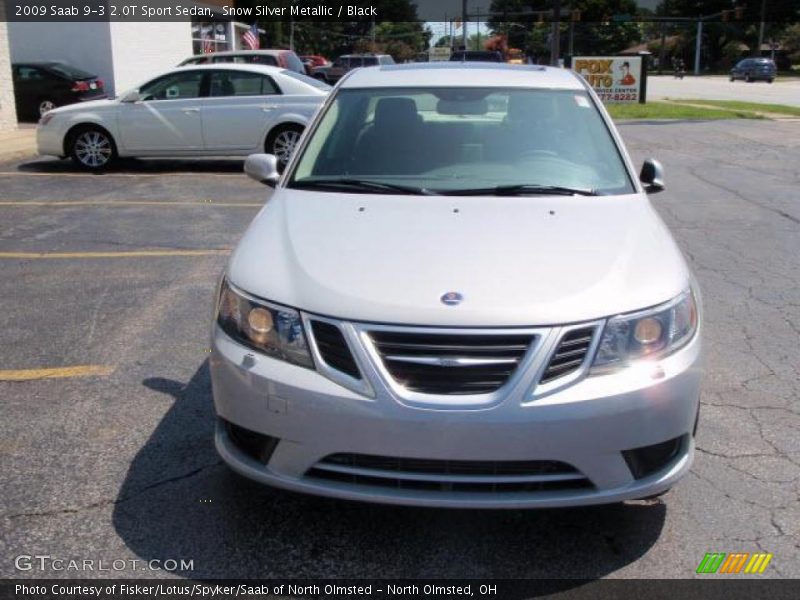 Snow Silver Metallic / Black 2009 Saab 9-3 2.0T Sport Sedan