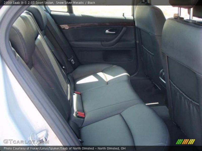 Snow Silver Metallic / Black 2009 Saab 9-3 2.0T Sport Sedan