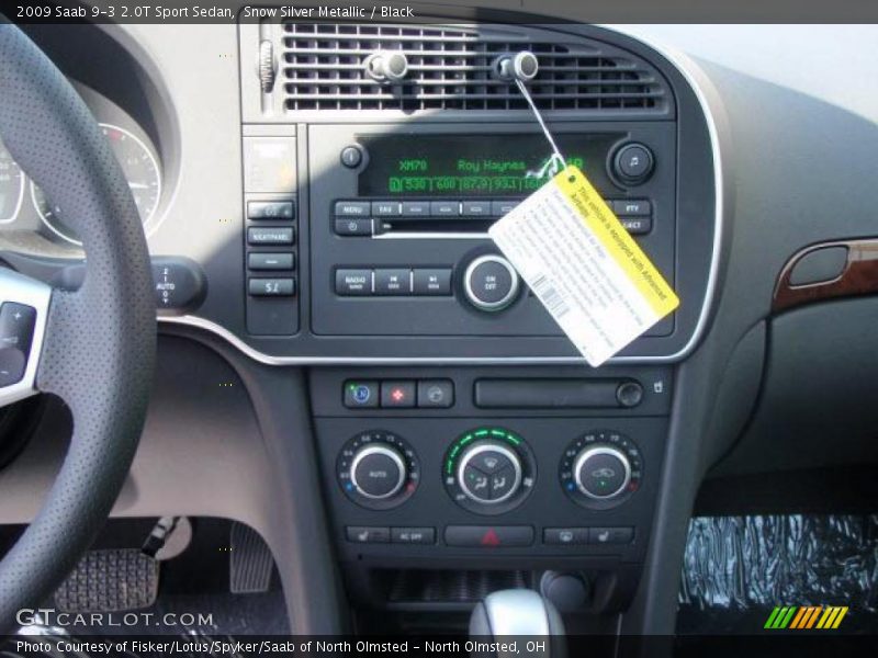 Snow Silver Metallic / Black 2009 Saab 9-3 2.0T Sport Sedan