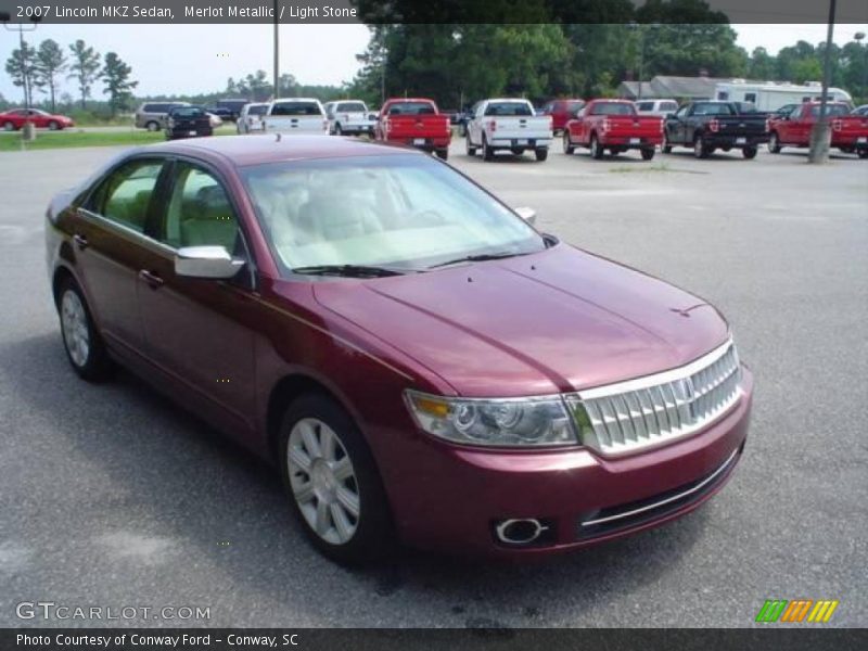 Merlot Metallic / Light Stone 2007 Lincoln MKZ Sedan