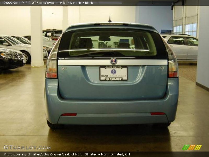 Ice Blue Metallic / Black 2009 Saab 9-3 2.0T SportCombi