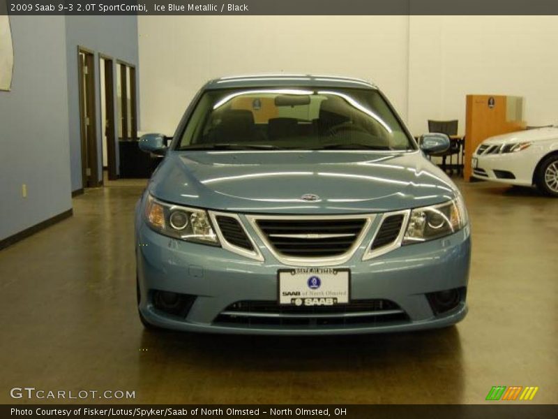 Ice Blue Metallic / Black 2009 Saab 9-3 2.0T SportCombi