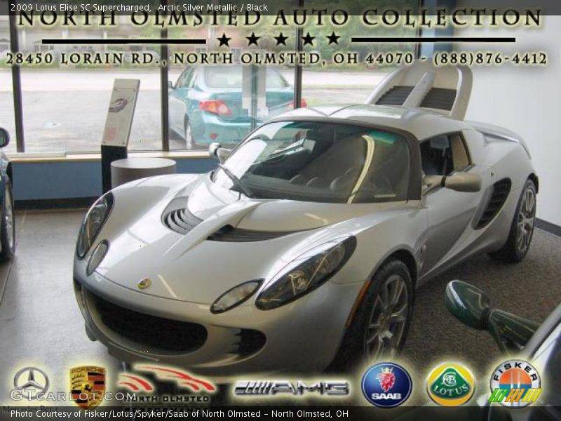 Arctic Silver Metallic / Black 2009 Lotus Elise SC Supercharged