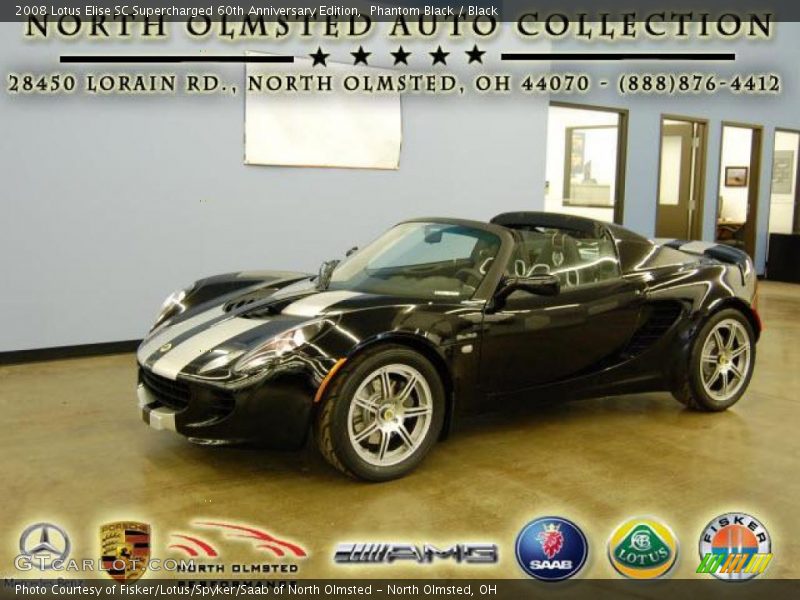 Phantom Black / Black 2008 Lotus Elise SC Supercharged 60th Anniversary Edition