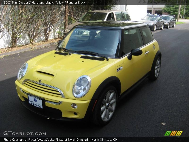 Liquid Yellow / Panther Black 2003 Mini Cooper S Hardtop