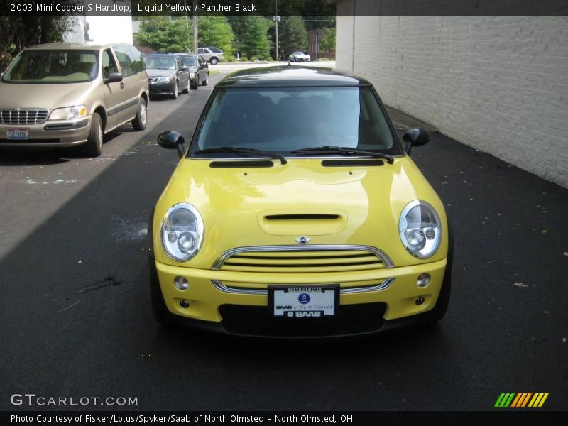 Liquid Yellow / Panther Black 2003 Mini Cooper S Hardtop