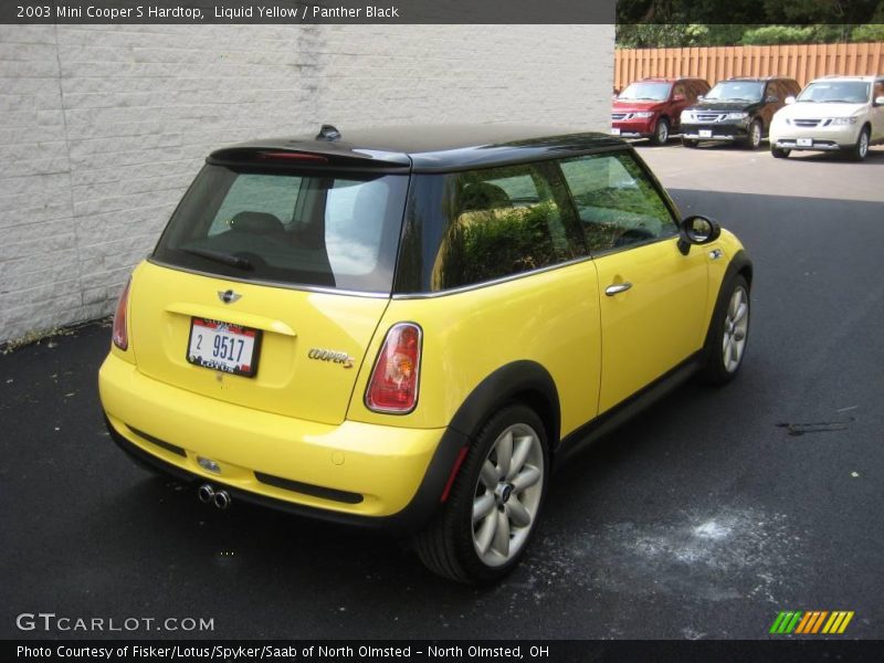 Liquid Yellow / Panther Black 2003 Mini Cooper S Hardtop