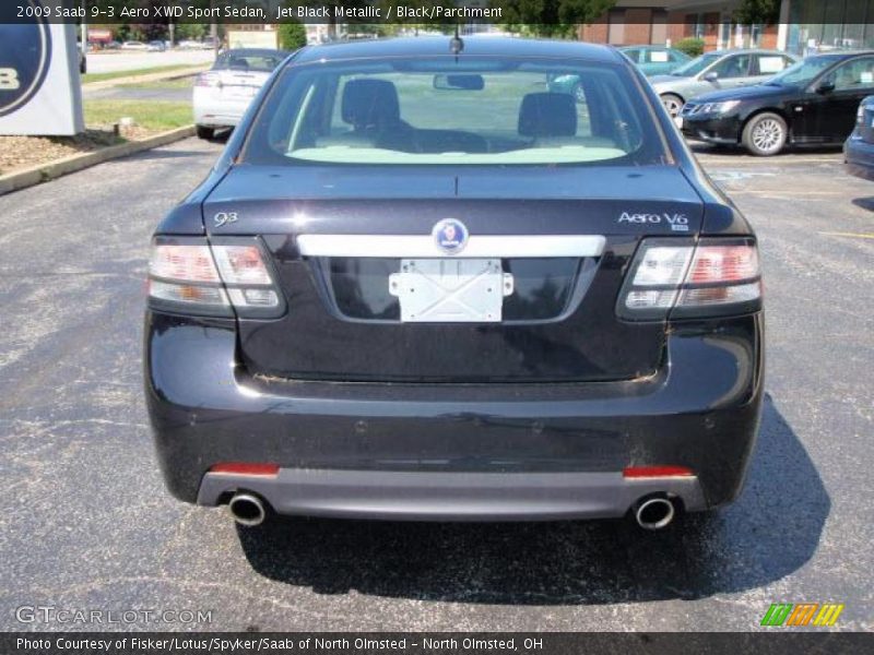 Jet Black Metallic / Black/Parchment 2009 Saab 9-3 Aero XWD Sport Sedan