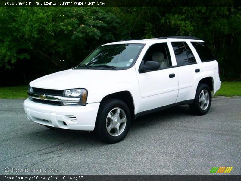 Summit White / Light Gray 2008 Chevrolet TrailBlazer LS