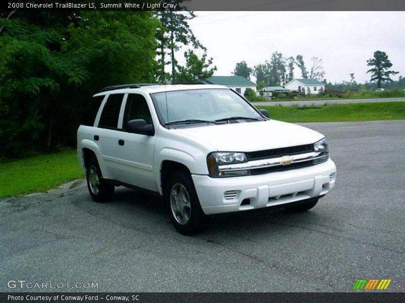 Summit White / Light Gray 2008 Chevrolet TrailBlazer LS