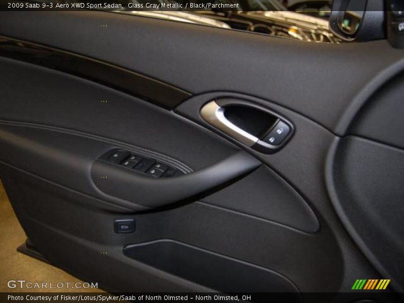 Glass Gray Metallic / Black/Parchment 2009 Saab 9-3 Aero XWD Sport Sedan